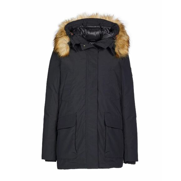 Save The Duck COPY Classic Faux Fur Hooded Arctic Parka Black Coat, Sz 1 (S) NWT - Picture 1 of 8